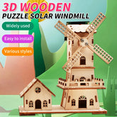 3D Holz-Puzzle - Solar-Windmühle